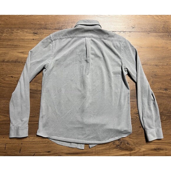 Ralph Lauren Knit Oxford Button Down Shirt Mens Medium Gray Grey Flesh Pony Prep - Picture 7 of 10